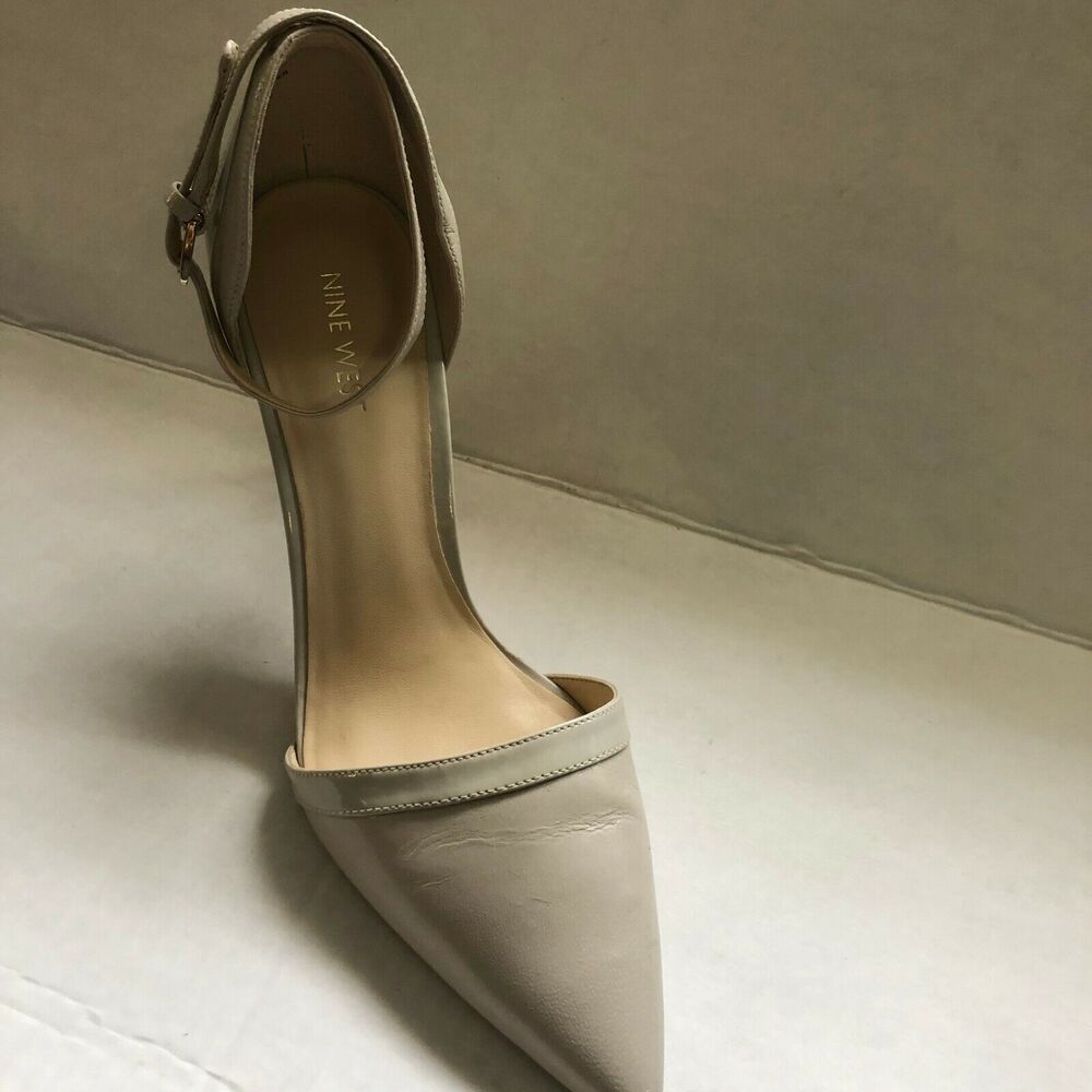 Nine West Women Timeshare Leather Dress Pump Bone / Cream Size 9.5 - Picture 5 of 9